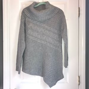 Absolutely Famous- Gray Cowl Neck Sweater